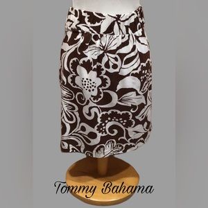 NWT Tommy‎ Bahama Bangalore Breeze Skirt, Brown & White, Size Small (4/6)